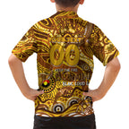 Custom NAIDOC Week 2024 Hawks Kid Hawaiian Shirt Aboriginal Animals Keep The Fire Burning
