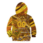 Custom NAIDOC Week 2024 Hawks Kid Hoodie Aboriginal Animals Keep The Fire Burning