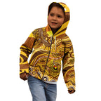 Custom NAIDOC Week 2024 Hawks Kid Hoodie Aboriginal Animals Keep The Fire Burning