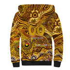 Custom NAIDOC Week 2024 Hawks Sherpa Hoodie Aboriginal Animals Keep The Fire Burning