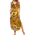 Custom NAIDOC Week 2024 Hawks Summer Maxi Dress Aboriginal Animals Keep The Fire Burning
