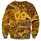 Custom NAIDOC Week 2024 Hawks Sweatshirt Aboriginal Animals Keep The Fire Burning