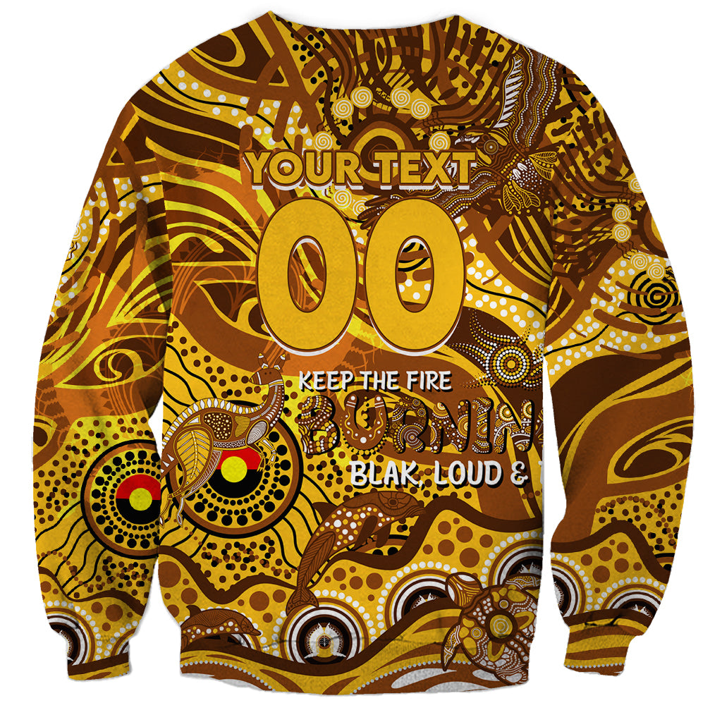 Custom NAIDOC Week 2024 Hawks Sweatshirt Aboriginal Animals Keep The Fire Burning