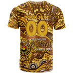 Custom NAIDOC Week 2024 Hawks T Shirt Aboriginal Animals Keep The Fire Burning