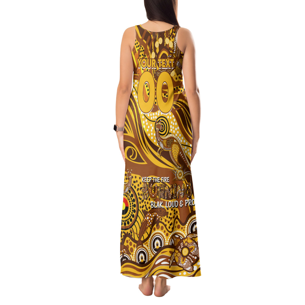 Custom NAIDOC Week 2024 Hawks Tank Maxi Dress Aboriginal Animals Keep The Fire Burning