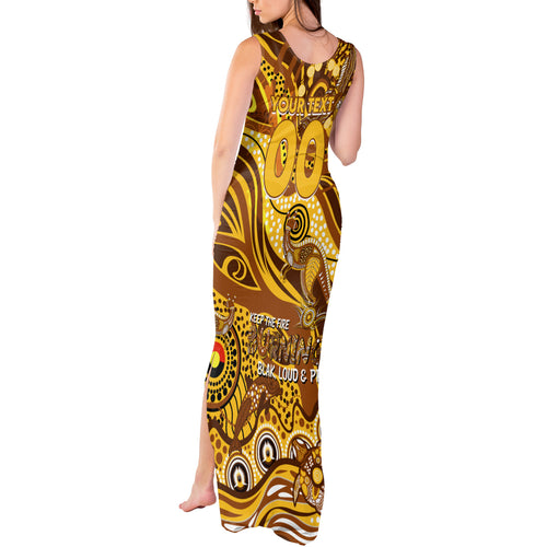 Custom NAIDOC Week 2024 Hawks Tank Maxi Dress Aboriginal Animals Keep The Fire Burning