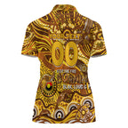 Custom NAIDOC Week 2024 Hawks Women Polo Shirt Aboriginal Animals Keep The Fire Burning