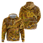 Custom NAIDOC Week 2024 Hawks Zip Hoodie Aboriginal Animals Keep The Fire Burning