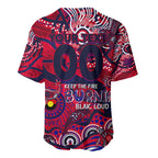 Custom NAIDOC Week 2024 Demons Baseball Jersey Aboriginal Animals Keep The Fire Burning