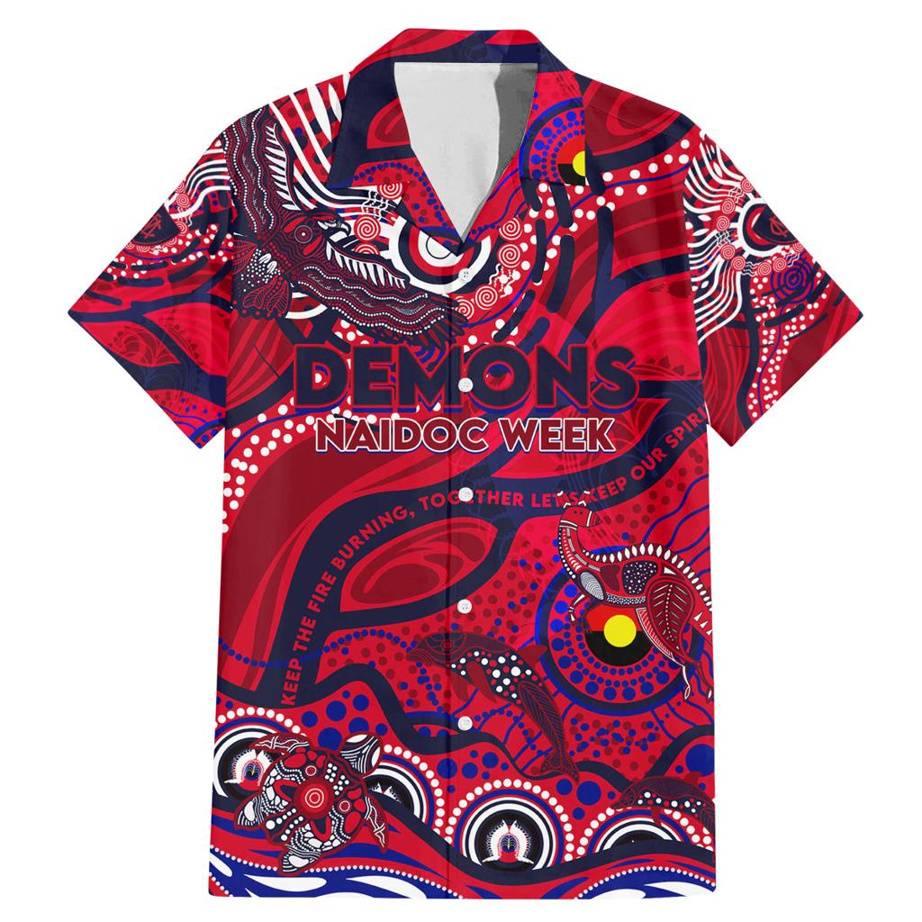 Custom NAIDOC Week 2024 Demons Family Matching Mermaid Dress and Hawaiian Shirt Aboriginal Animals Keep The Fire Burning