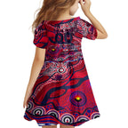 Custom NAIDOC Week 2024 Demons Family Matching Off The Shoulder Long Sleeve Dress and Hawaiian Shirt Aboriginal Animals Keep The Fire Burning