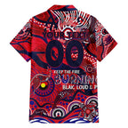 Custom NAIDOC Week 2024 Demons Family Matching Off Shoulder Maxi Dress and Hawaiian Shirt Aboriginal Animals Keep The Fire Burning