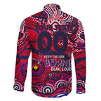 Custom NAIDOC Week 2024 Demons Family Matching Puletasi and Hawaiian Shirt Aboriginal Animals Keep The Fire Burning
