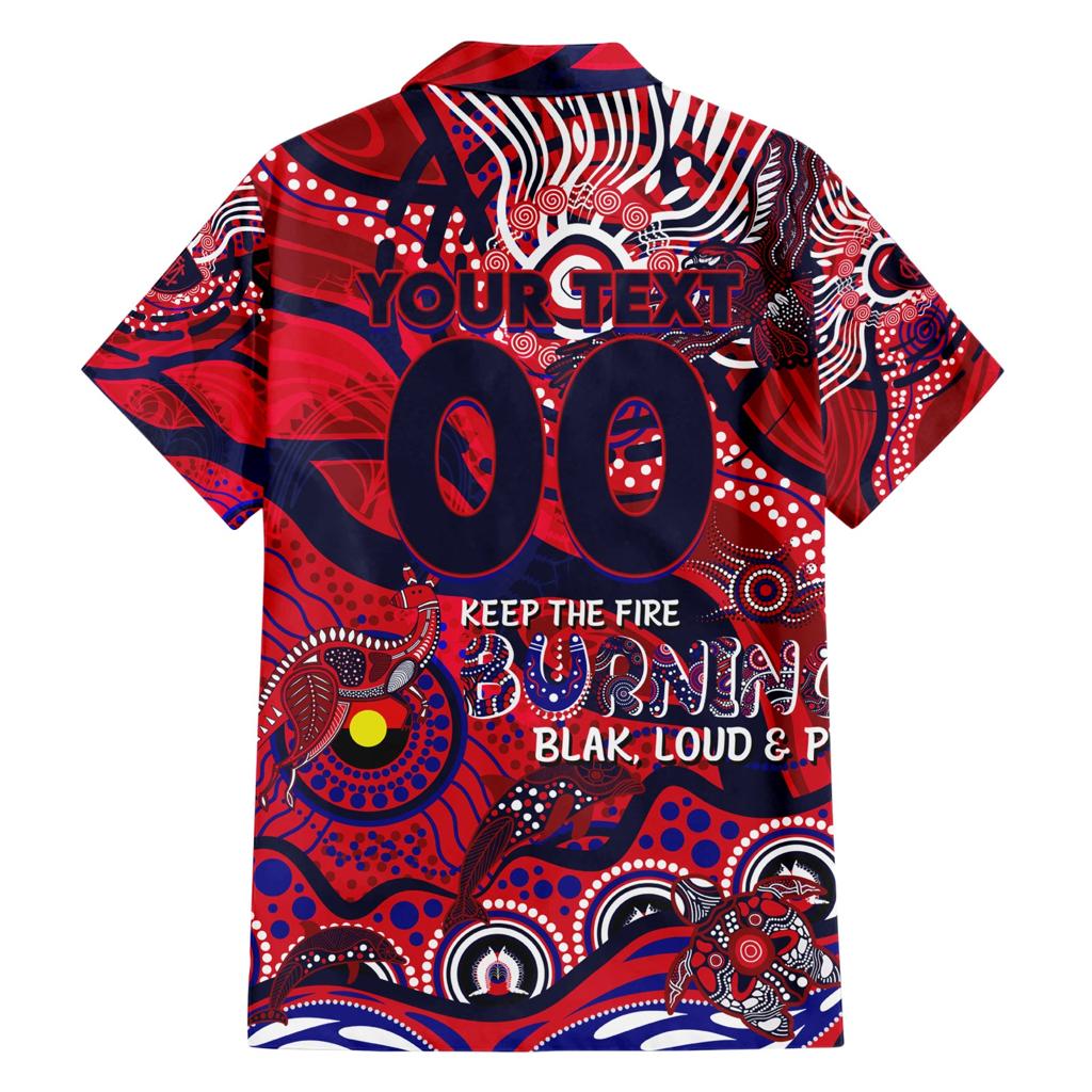 Custom NAIDOC Week 2024 Demons Family Matching Short Sleeve Bodycon Dress and Hawaiian Shirt Aboriginal Animals Keep The Fire Burning
