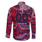 Custom NAIDOC Week 2024 Demons Family Matching Short Sleeve Bodycon Dress and Hawaiian Shirt Aboriginal Animals Keep The Fire Burning
