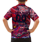 Custom NAIDOC Week 2024 Demons Family Matching Summer Maxi Dress and Hawaiian Shirt Aboriginal Animals Keep The Fire Burning