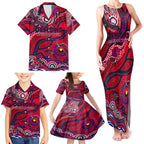 Custom NAIDOC Week 2024 Demons Family Matching Tank Maxi Dress and Hawaiian Shirt Aboriginal Animals Keep The Fire Burning