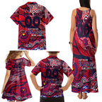 Custom NAIDOC Week 2024 Demons Family Matching Tank Maxi Dress and Hawaiian Shirt Aboriginal Animals Keep The Fire Burning
