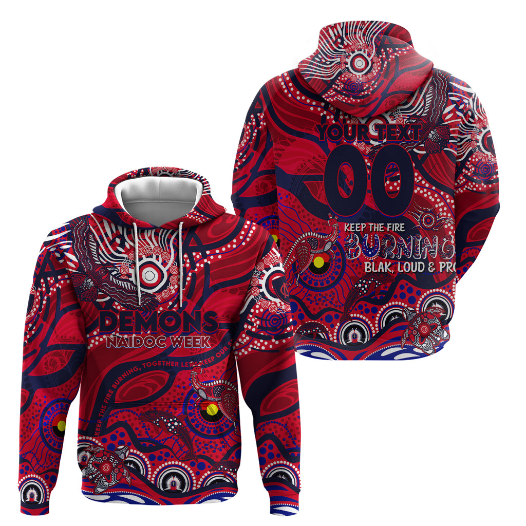 Custom NAIDOC Week 2024 Demons Hoodie Aboriginal Animals Keep The Fire Burning