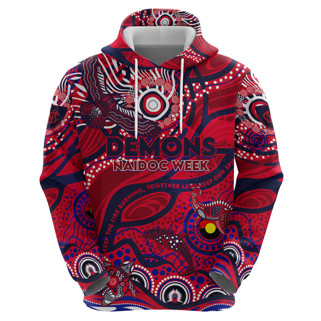 Custom NAIDOC Week 2024 Demons Hoodie Aboriginal Animals Keep The Fire Burning