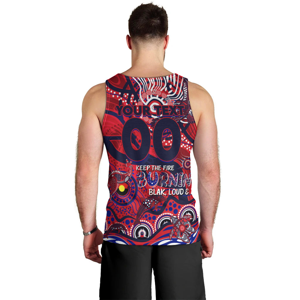 Custom NAIDOC Week 2024 Demons Men Tank Top Aboriginal Animals Keep The Fire Burning