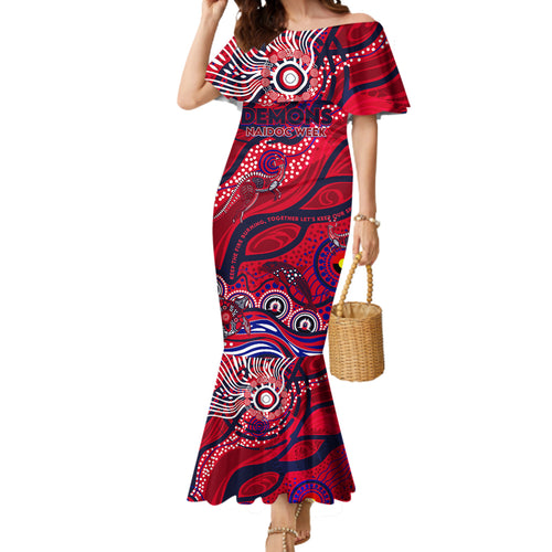 Custom NAIDOC Week 2024 Demons Mermaid Dress Aboriginal Animals Keep The Fire Burning