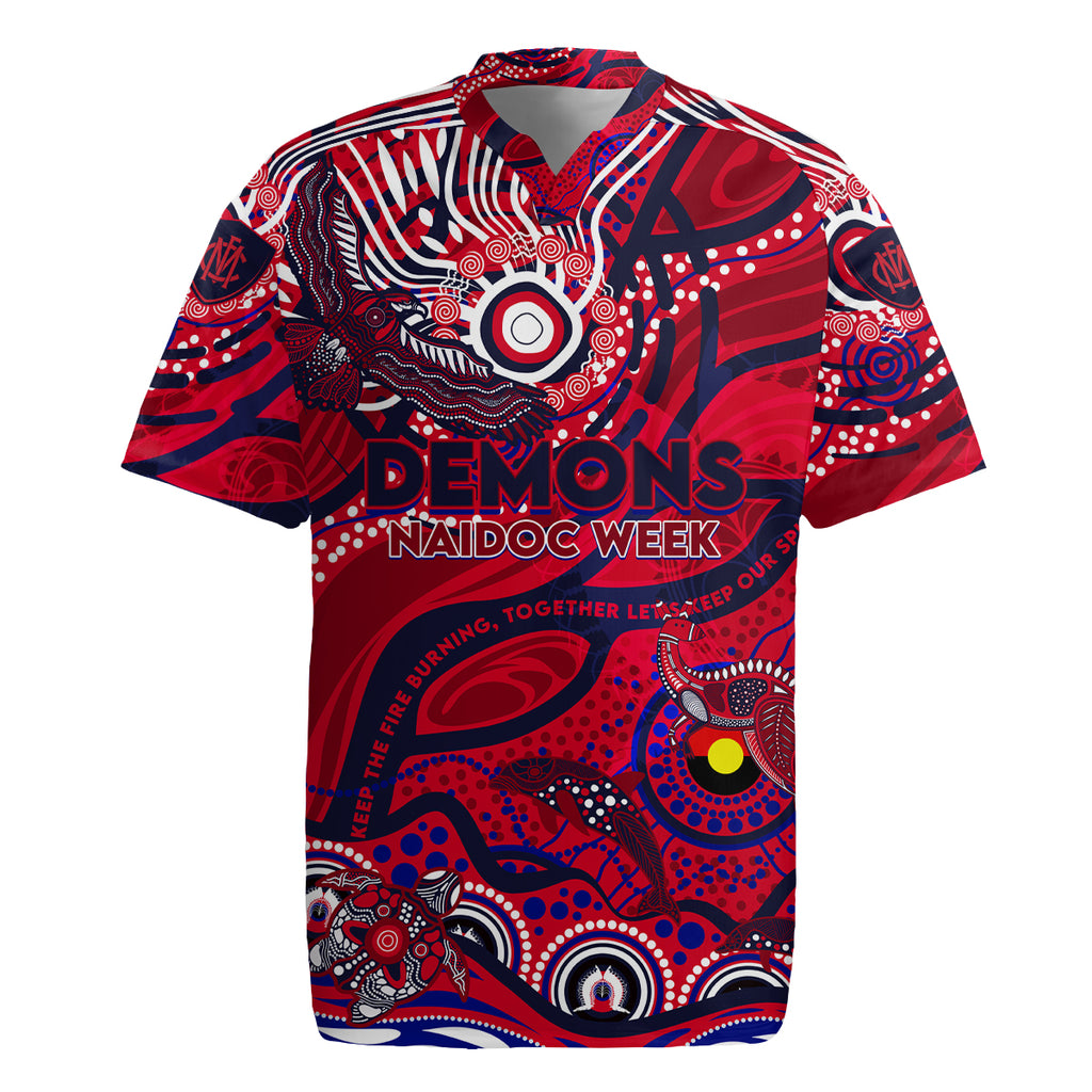 Custom NAIDOC Week 2024 Demons Rugby Jersey Aboriginal Animals Keep The Fire Burning