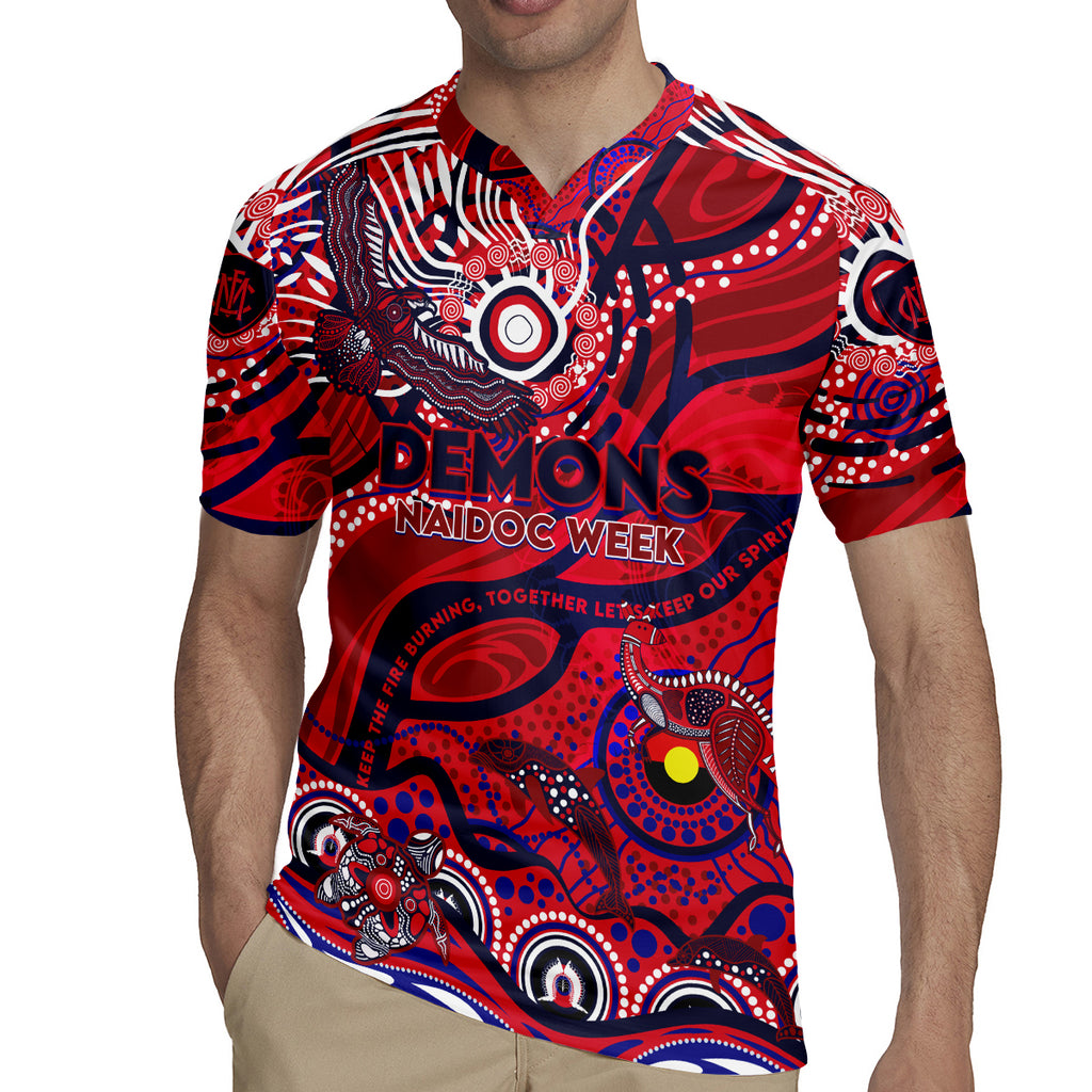 Custom NAIDOC Week 2024 Demons Rugby Jersey Aboriginal Animals Keep The Fire Burning