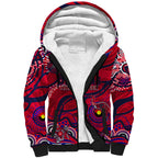 Custom NAIDOC Week 2024 Demons Sherpa Hoodie Aboriginal Animals Keep The Fire Burning