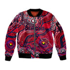 Custom NAIDOC Week 2024 Demons Sleeve Zip Bomber Jacket Aboriginal Animals Keep The Fire Burning