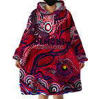 Custom NAIDOC Week 2024 Demons Wearable Blanket Hoodie Aboriginal Animals Keep The Fire Burning