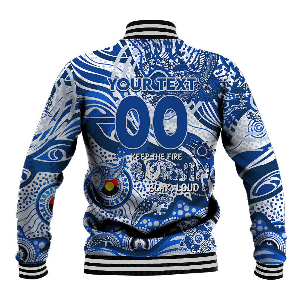 Custom NAIDOC Week 2024 Kangaroos Baseball Jacket Aboriginal Animals Keep The Fire Burning