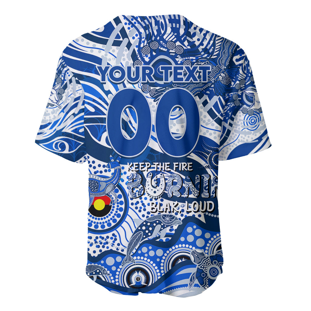 Custom NAIDOC Week 2024 Kangaroos Baseball Jersey Aboriginal Animals Keep The Fire Burning