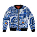 Custom NAIDOC Week 2024 Kangaroos Bomber Jacket Aboriginal Animals Keep The Fire Burning