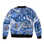 Custom NAIDOC Week 2024 Kangaroos Bomber Jacket Aboriginal Animals Keep The Fire Burning