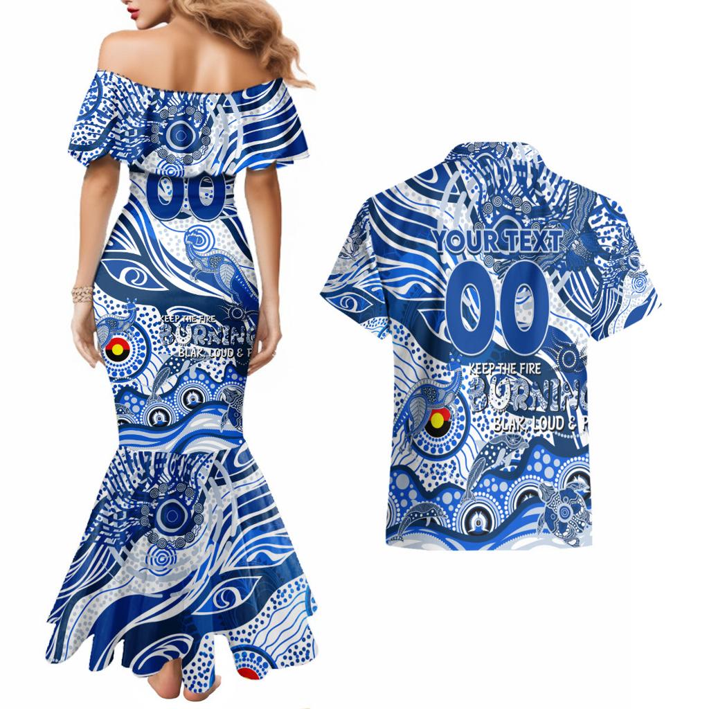 Custom NAIDOC Week 2024 Kangaroos Couples Matching Mermaid Dress and Hawaiian Shirt Aboriginal Animals Keep The Fire Burning