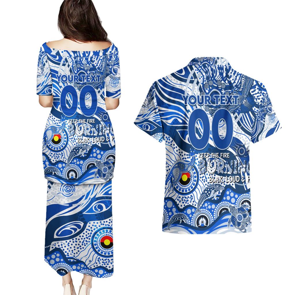 Custom NAIDOC Week 2024 Kangaroos Couples Matching Puletasi and Hawaiian Shirt Aboriginal Animals Keep The Fire Burning