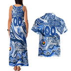 Custom NAIDOC Week 2024 Kangaroos Couples Matching Tank Maxi Dress and Hawaiian Shirt Aboriginal Animals Keep The Fire Burning