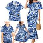 Custom NAIDOC Week 2024 Kangaroos Family Matching Mermaid Dress and Hawaiian Shirt Aboriginal Animals Keep The Fire Burning