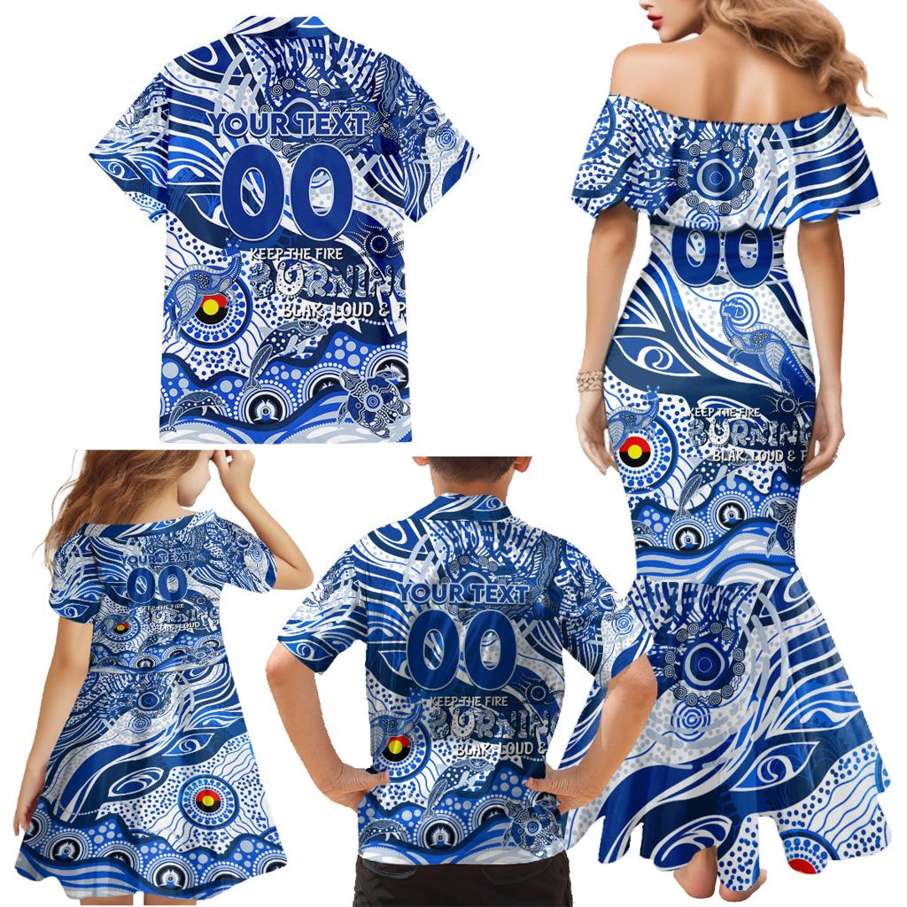Custom NAIDOC Week 2024 Kangaroos Family Matching Mermaid Dress and Hawaiian Shirt Aboriginal Animals Keep The Fire Burning