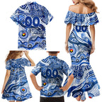 Custom NAIDOC Week 2024 Kangaroos Family Matching Mermaid Dress and Hawaiian Shirt Aboriginal Animals Keep The Fire Burning