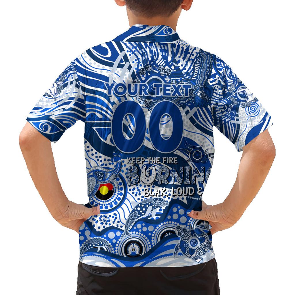 Custom NAIDOC Week 2024 Kangaroos Family Matching Off Shoulder Short Dress and Hawaiian Shirt Aboriginal Animals Keep The Fire Burning