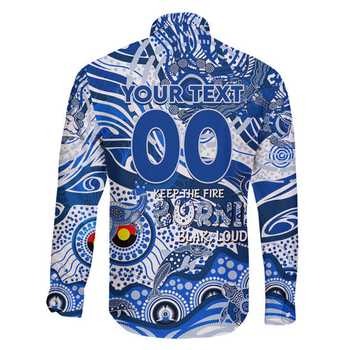 Custom NAIDOC Week 2024 Kangaroos Family Matching Off Shoulder Short Dress and Hawaiian Shirt Aboriginal Animals Keep The Fire Burning