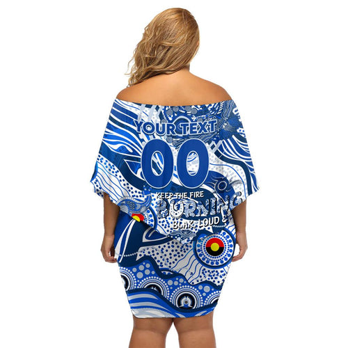 Custom NAIDOC Week 2024 Kangaroos Family Matching Off Shoulder Short Dress and Hawaiian Shirt Aboriginal Animals Keep The Fire Burning