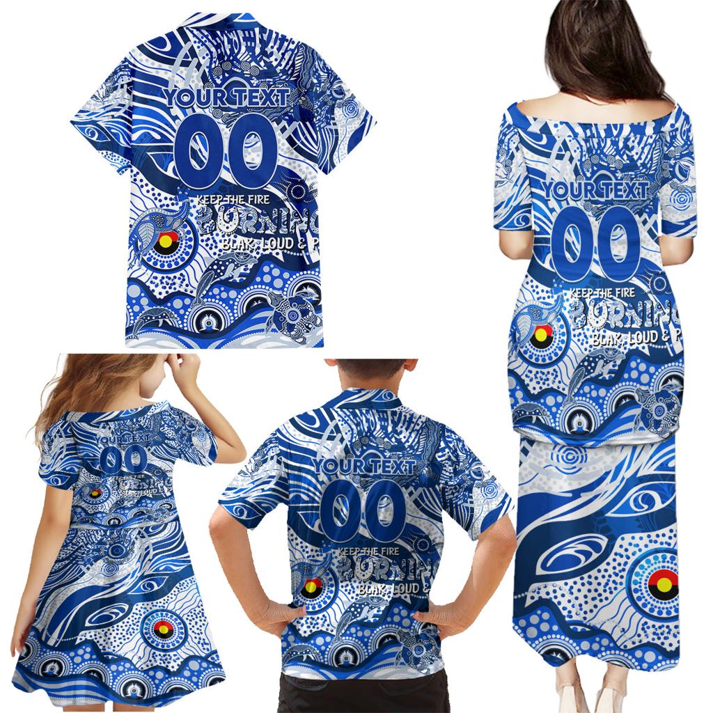 Custom NAIDOC Week 2024 Kangaroos Family Matching Puletasi and Hawaiian Shirt Aboriginal Animals Keep The Fire Burning
