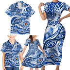 Custom NAIDOC Week 2024 Kangaroos Family Matching Short Sleeve Bodycon Dress and Hawaiian Shirt Aboriginal Animals Keep The Fire Burning