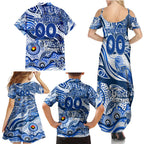 Custom NAIDOC Week 2024 Kangaroos Family Matching Summer Maxi Dress and Hawaiian Shirt Aboriginal Animals Keep The Fire Burning
