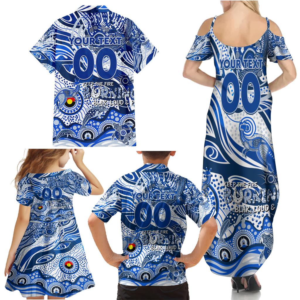 Custom NAIDOC Week 2024 Kangaroos Family Matching Summer Maxi Dress and Hawaiian Shirt Aboriginal Animals Keep The Fire Burning