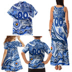 Custom NAIDOC Week 2024 Kangaroos Family Matching Tank Maxi Dress and Hawaiian Shirt Aboriginal Animals Keep The Fire Burning