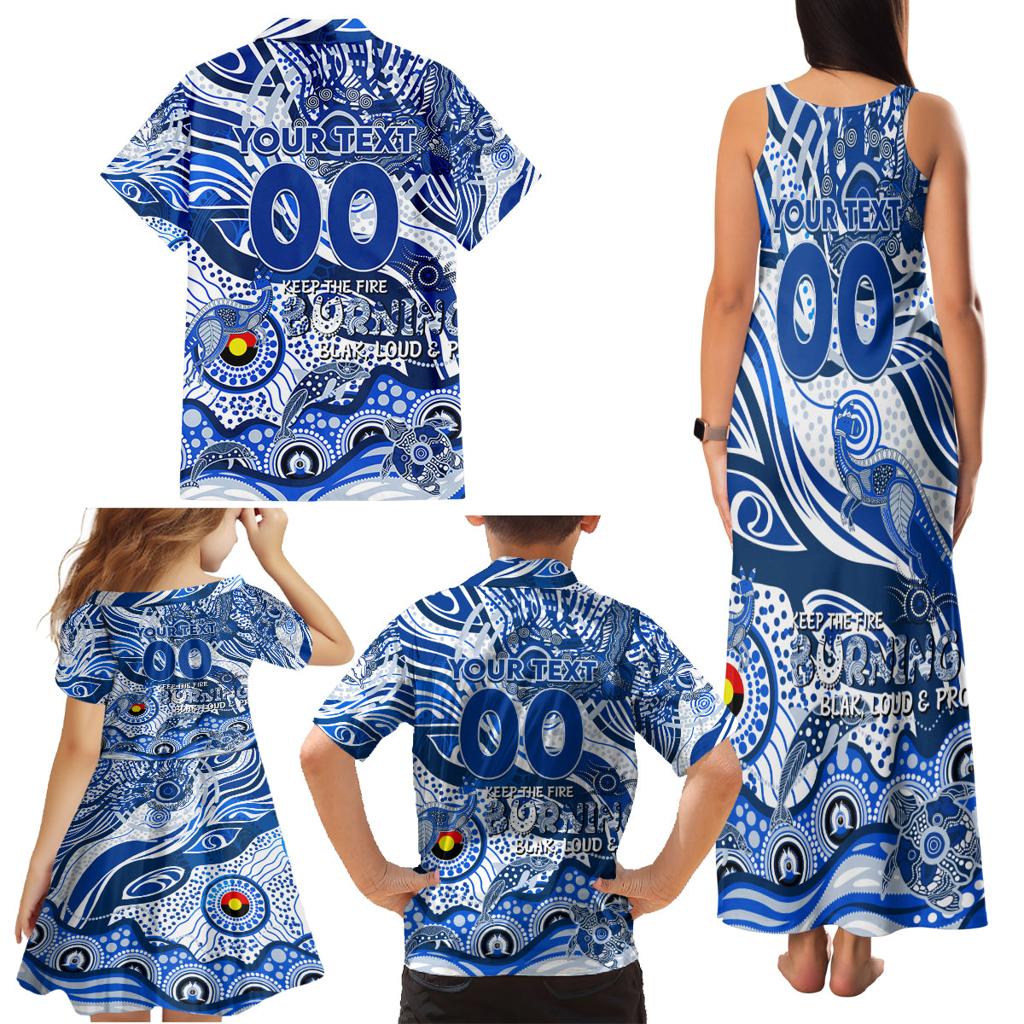 Custom NAIDOC Week 2024 Kangaroos Family Matching Tank Maxi Dress and Hawaiian Shirt Aboriginal Animals Keep The Fire Burning